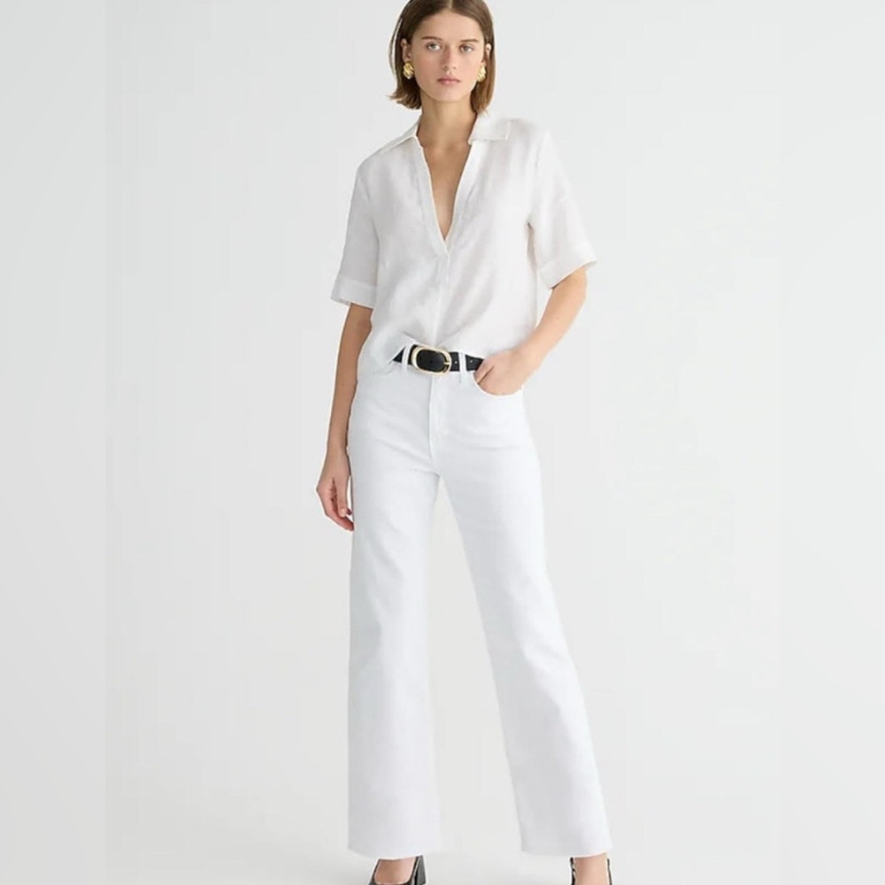 J. Crew Slim Wide Leg Jeans Size 29 in White